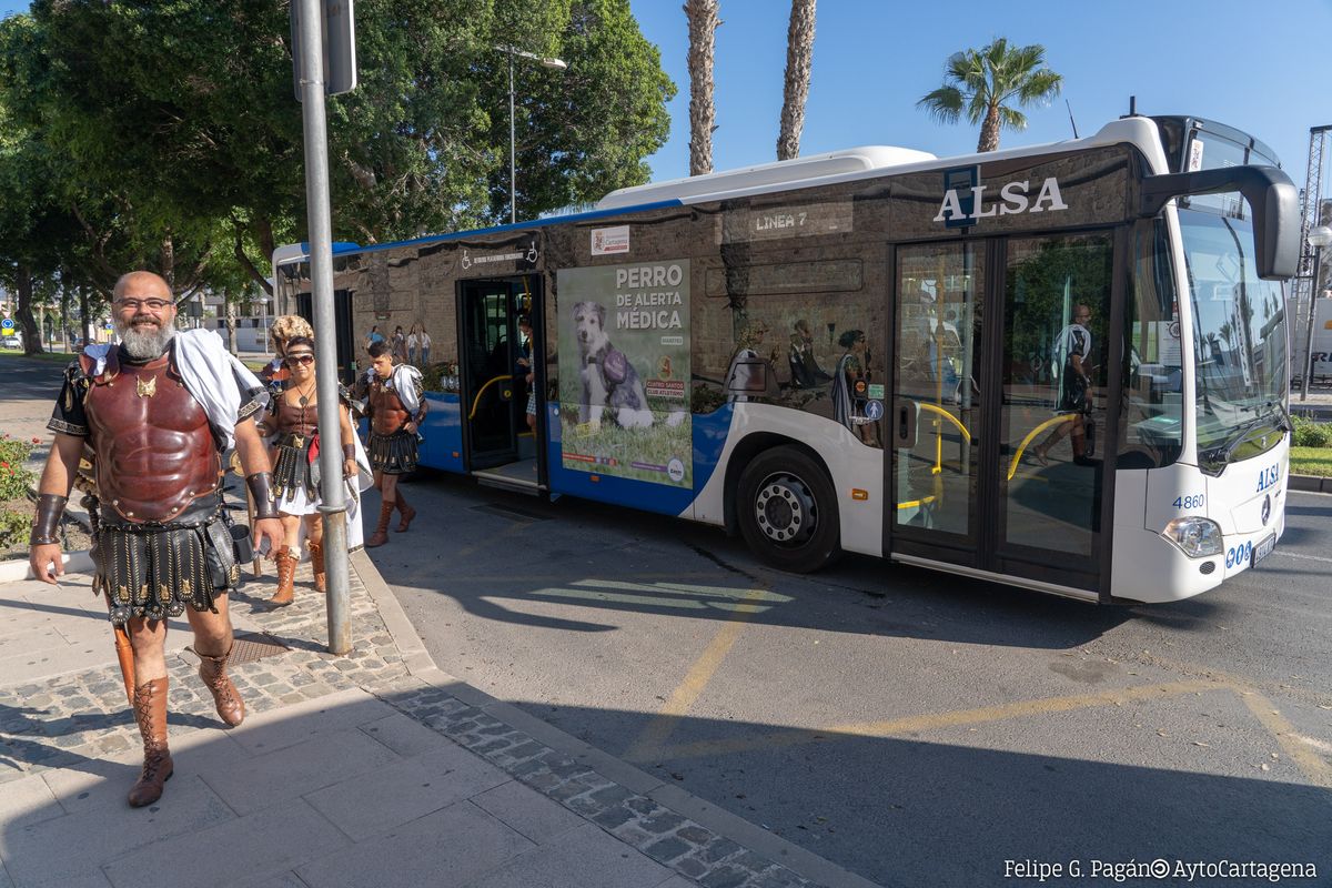 El bus urbano de Cartagena refuerza su servicio durante las fiestas de Carthagineses y Romanos y la Semana Europea de la Movilidad