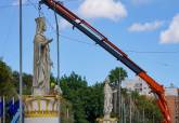 El campamento festero estrena estatuas de Himilce y Emilia Paula